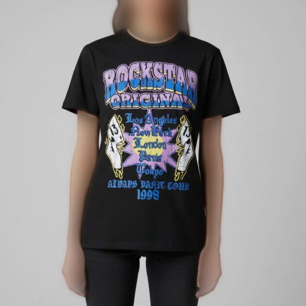 فروش اینترنتی تیشرت زنانه راک استار اورجینال