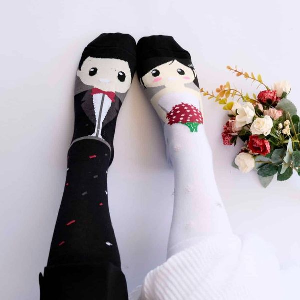 جوراب ساقدار لنگه به لنگه عروس داماد