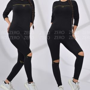 ست تیشرت و شلوار زاپ دار