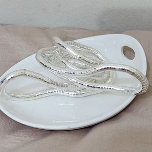 دستبند گردنبند منعطف سیلور گلد