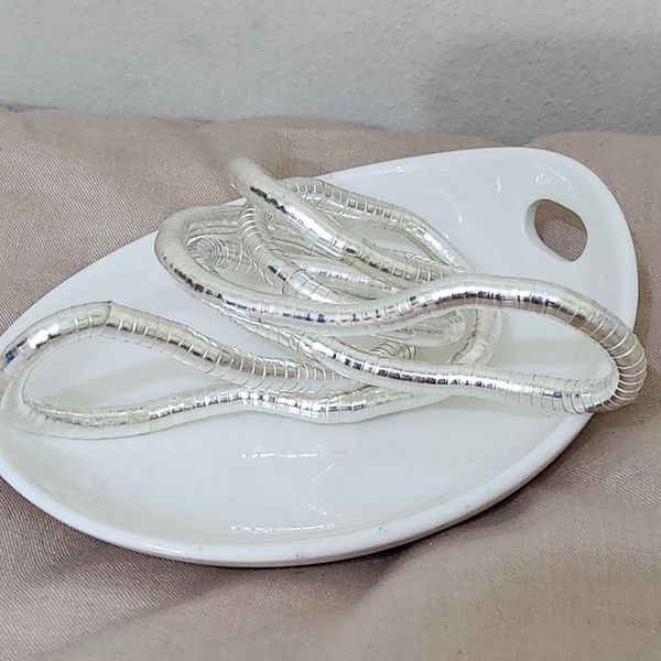 دستبند گردنبند منعطف سیلور گلد