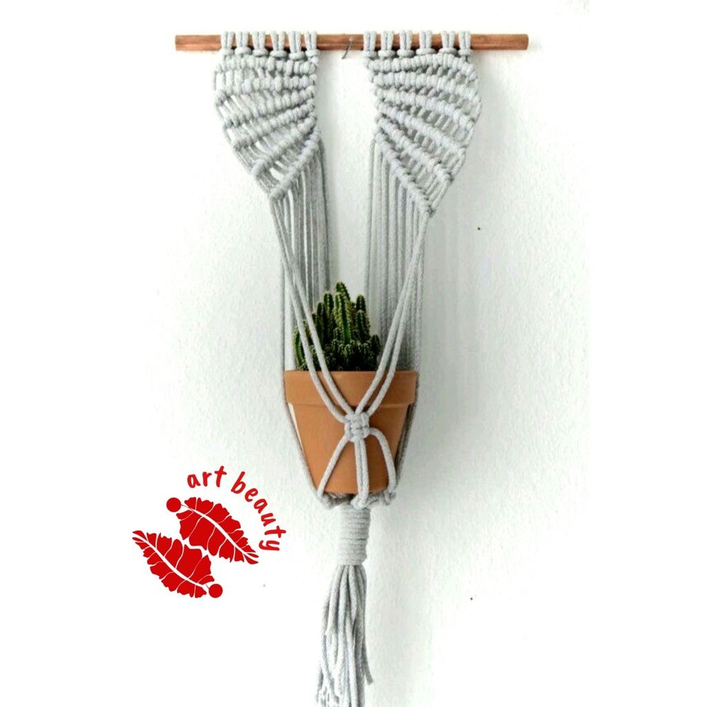 قیمت هولدر مکرومه گلدان طرح گلستون