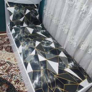 قیمت ملافه تشک تخت یکنفره طرح اینه ای مثلثی