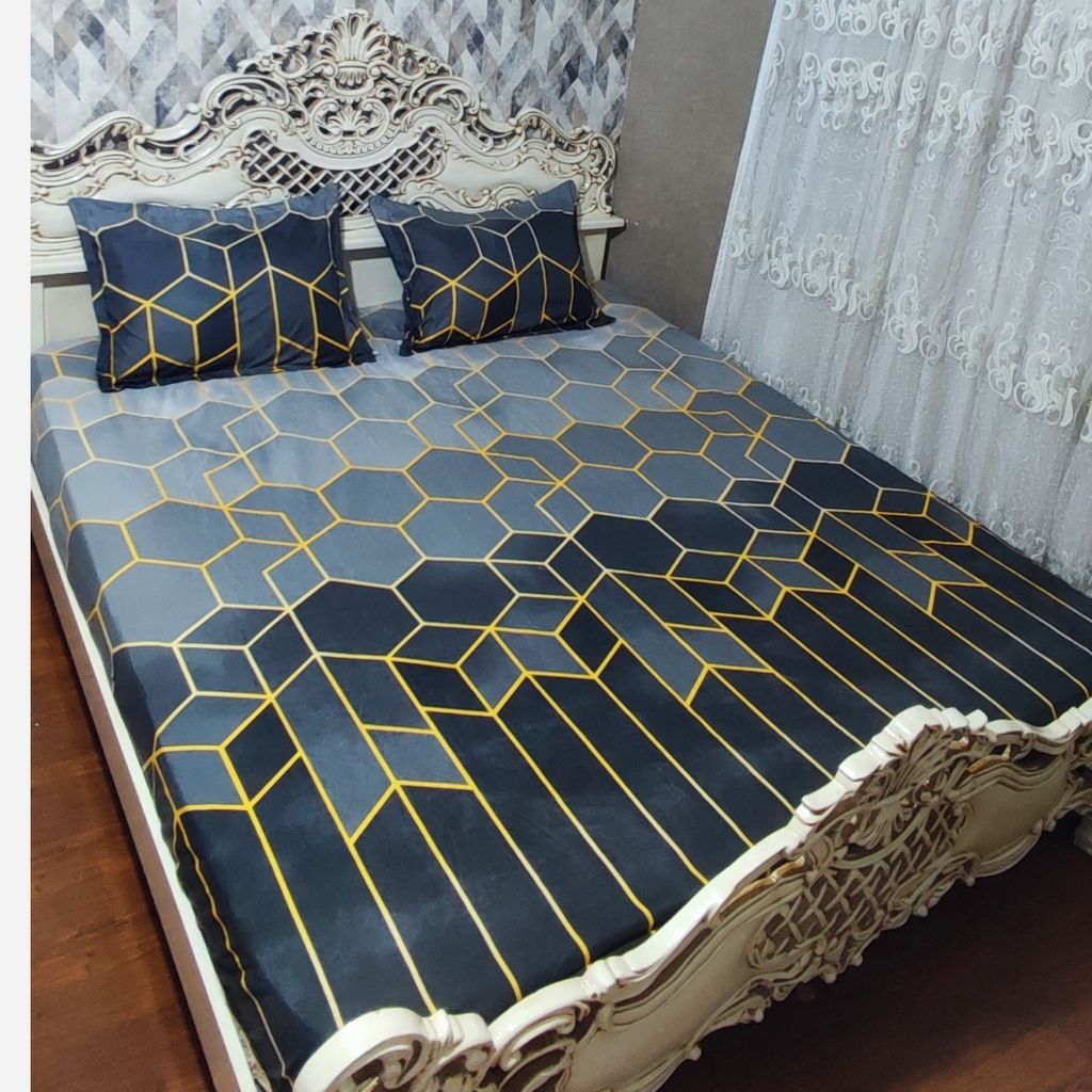 مشخصات روتختی نیم ست تخت دونفره  طرح سه بعدی 