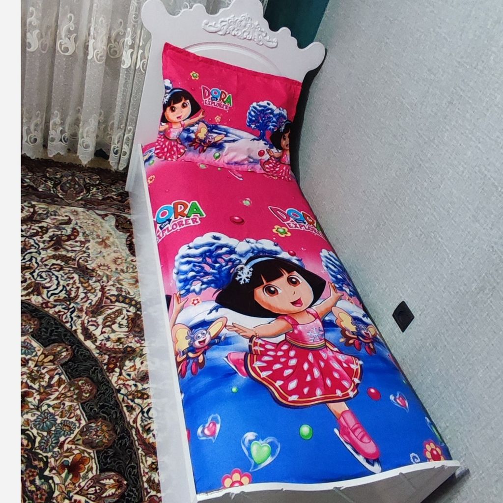 خرید اینترنتی روتختی دوتیکه دخترانه یک نفره طرح دورا جستجوگر