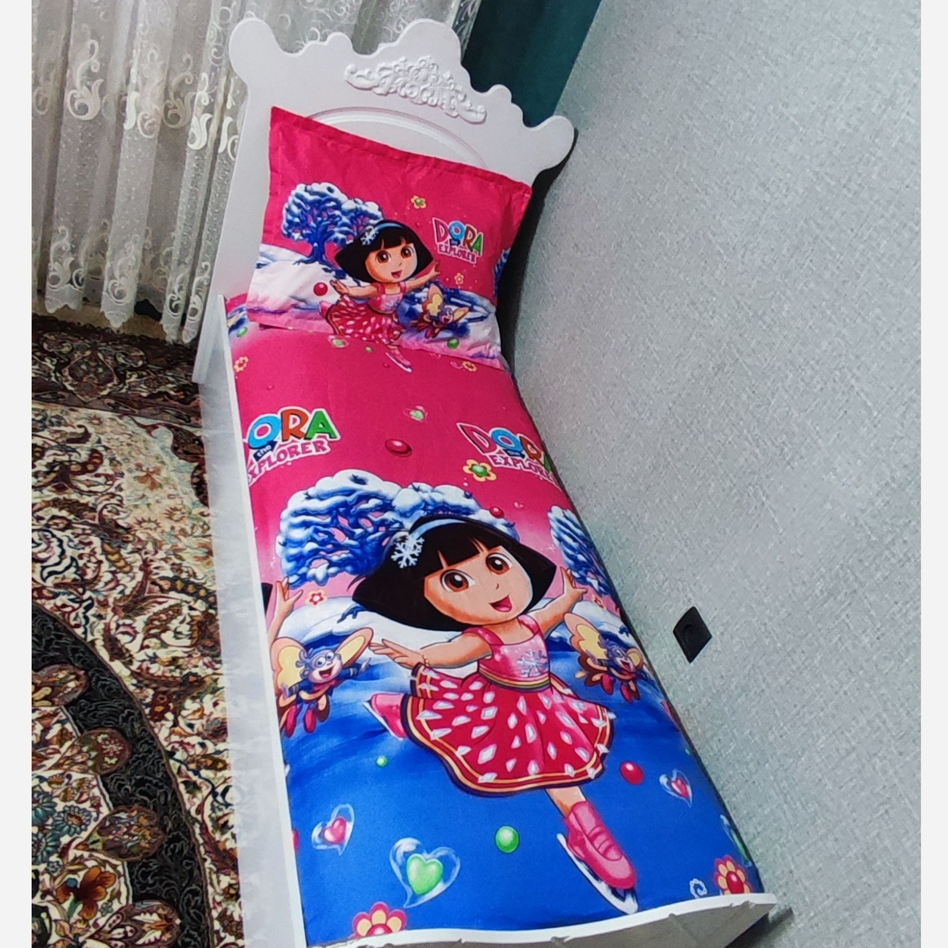 مشخصات روتختی دوتیکه دخترانه یک نفره طرح دورا جستجوگر