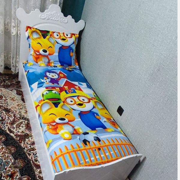 نیم ست روتختی دوتیکه پسرانه طرح پرورو پنگوین کوچولو