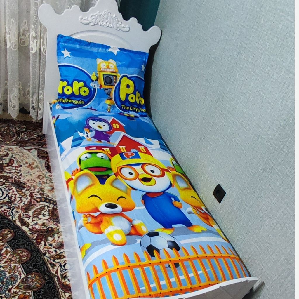 خرید انلاین نیم ست روتختی دوتیکه پسرانه طرح پرورو پنگوئن کوچولو