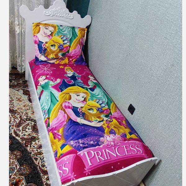 ملحفه کشدار تخت دخترانه طرح سیندرلا