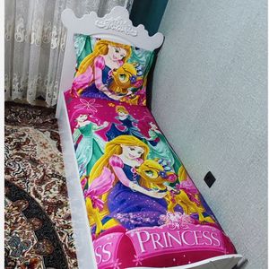 ملحفه کشدار تخت دخترانه طرح سیندرلا