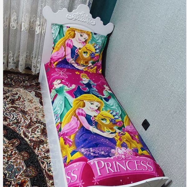 ملحفه کشدار تخت دخترانه طرح سیندرلا