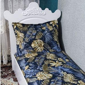 خرید اینترنتی ملحفه کشدوزی شده تشک تک نفره برگ انجیری