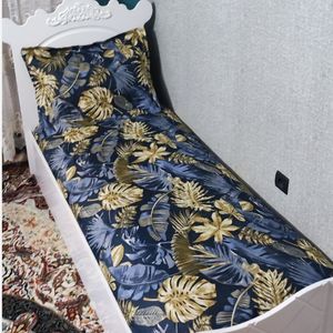 ملحفه کشدوزی شده تشک تک نفره برگ انجیری