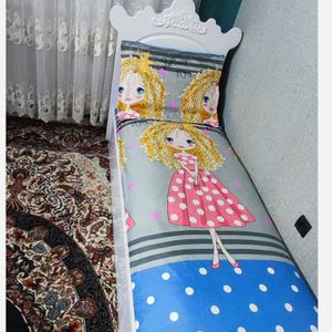 خرید اینترنتی ست 2تکه ملحفه کشدار عروسکی دخترانه موفرفری توپ توپی