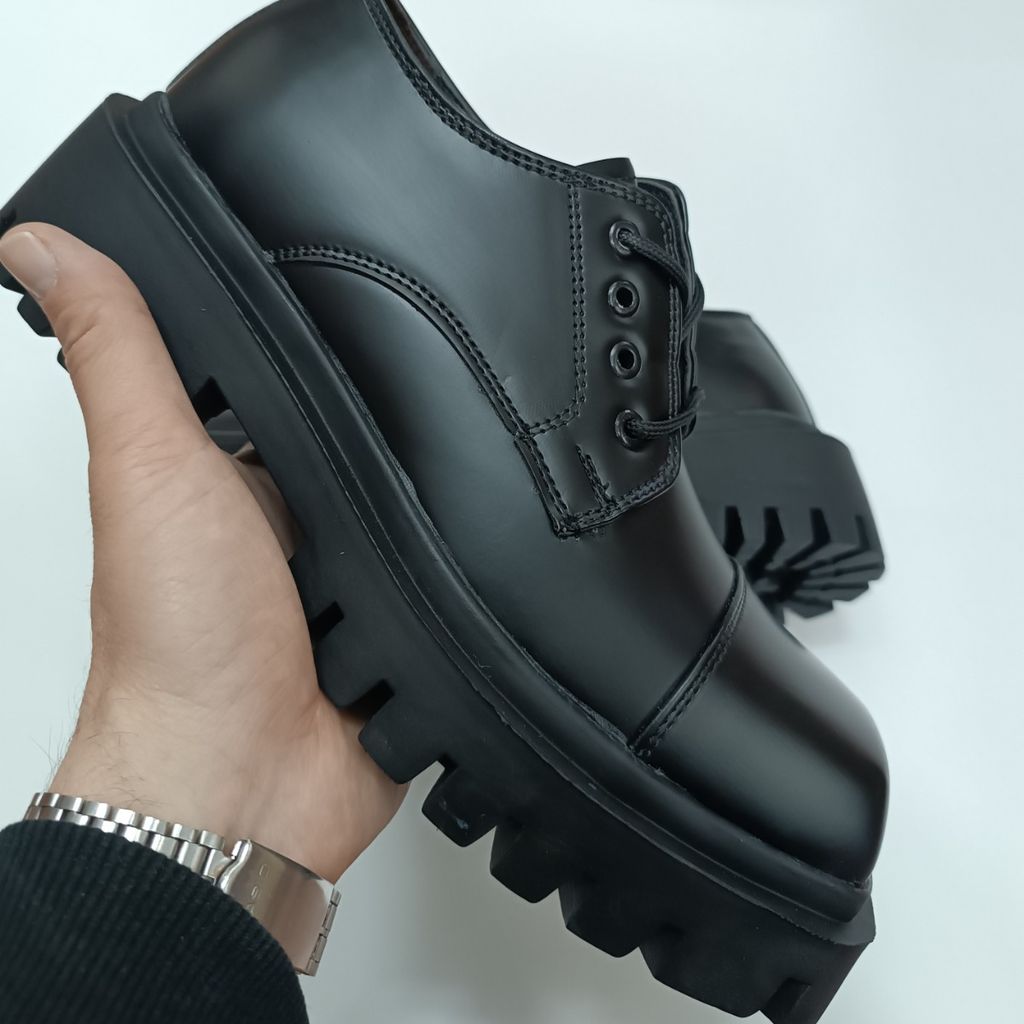 خرید آنلاین کتونی کالج مردانه لوفر پنجه مربع ورنی مات کیفیت بالا