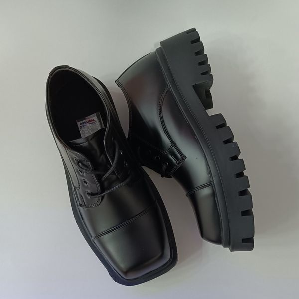 کتونی کالج مردانه لوفر برت پنجه مربع ورنی مات کیفیت بالا