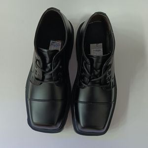 خرید اینترنتی کتونی کالج مردانه لوفر پنجه مربع ورنی مات کیفیت بالا