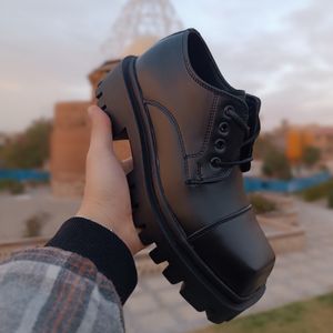 کتونی کالج مردانه لوفر پنجه مربع برت ورنی مات کیفیت بالا