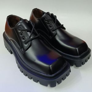 خرید اینترنتی کتونی کالج مردانه لوفر برت پنجه مربع ورنی مات کیفیت بالا