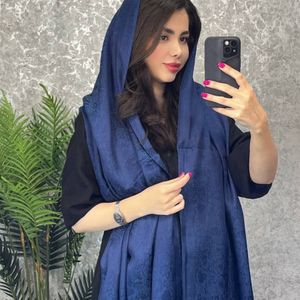 شال ژاکارد سورمه ای