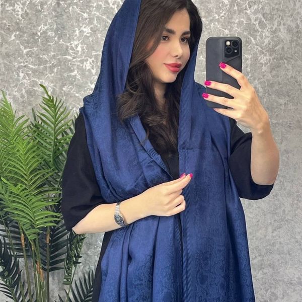 شال ژاکارد سورمه ای