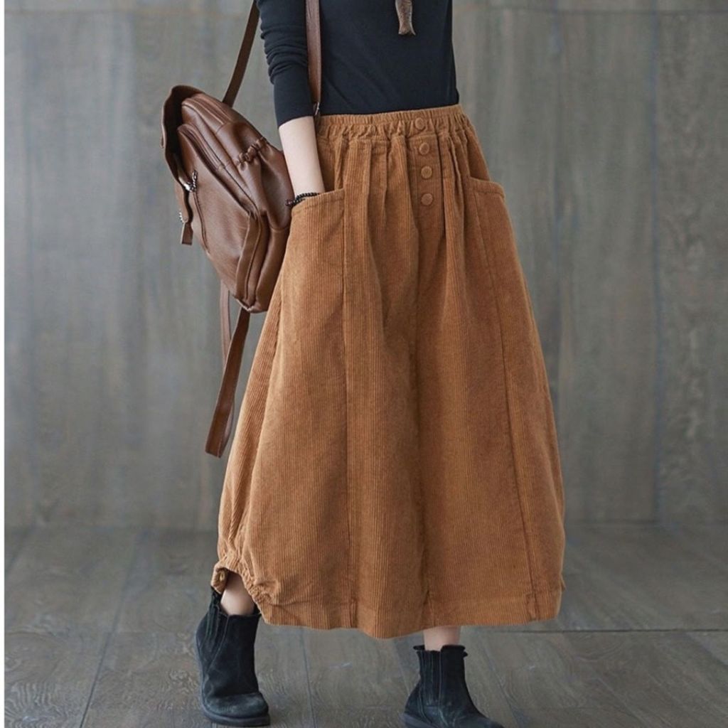 قیمت دامن مخمل کبریتی پاییزه مدل فانتزی