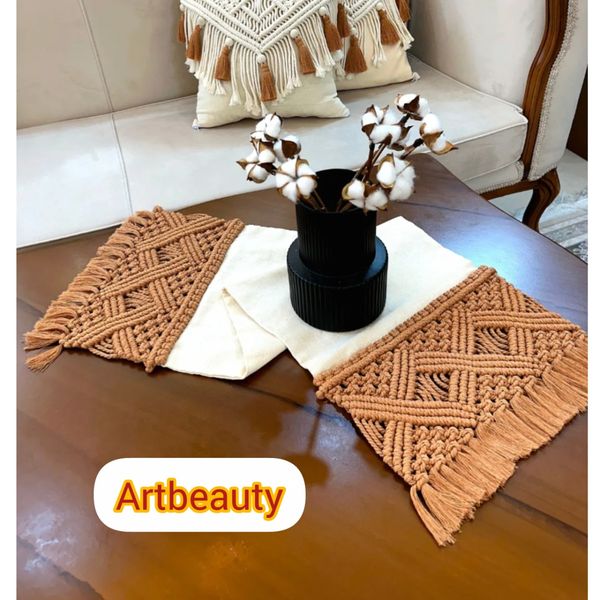 رانر مکرومه بافی طرح نیلگون