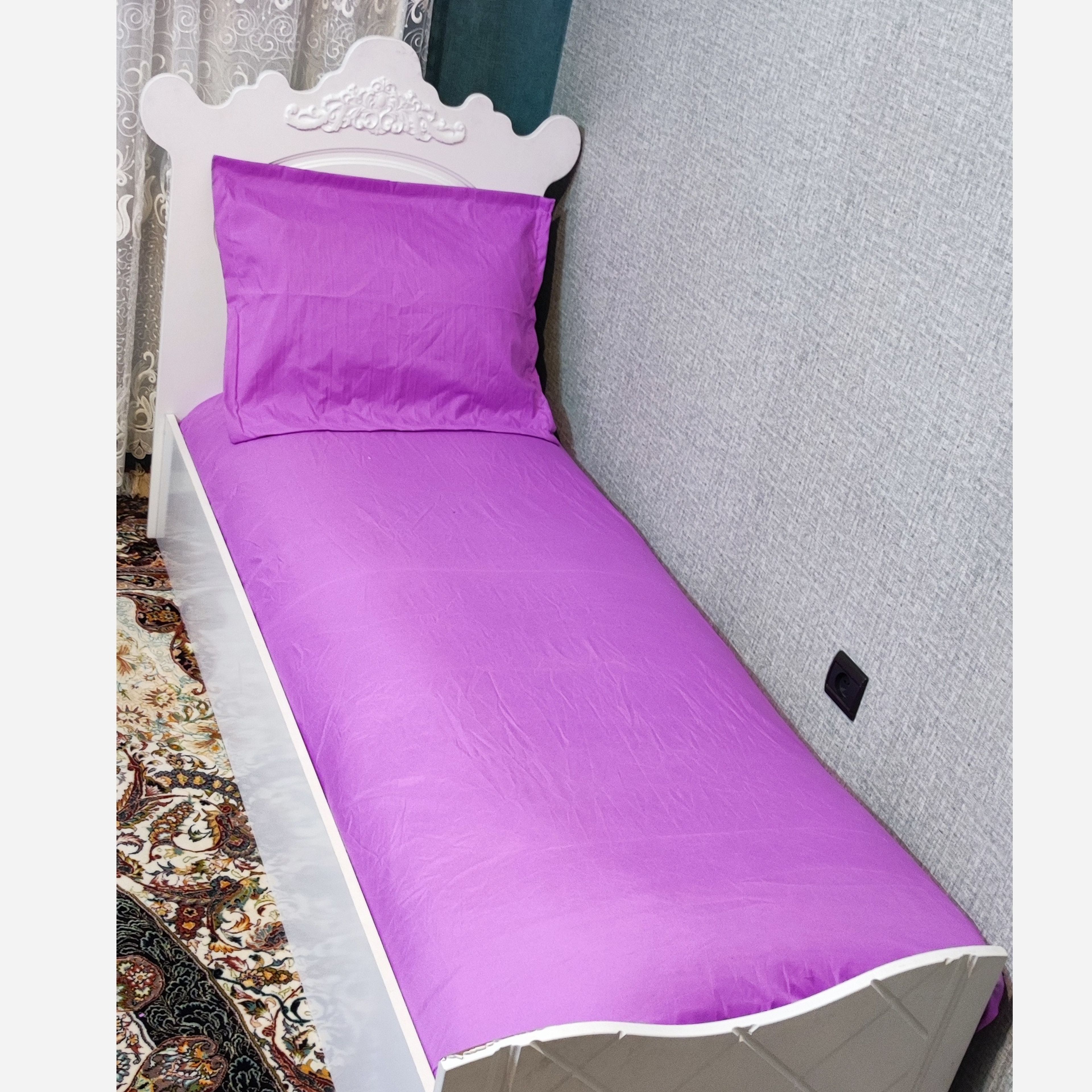 فروش اینترنتی روتختی ساده کشدار تشک تخت یکنفره سوسنی