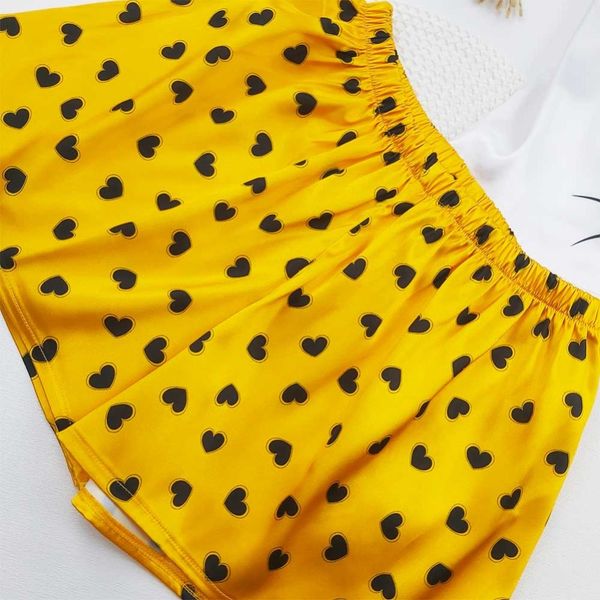 لباس خواب زنانه تاپ شورتک طرح گربه 99