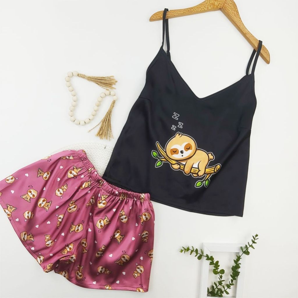 خرید آنلاین لباس خواب زنانه تاپ شورتک طرح کوالا 99