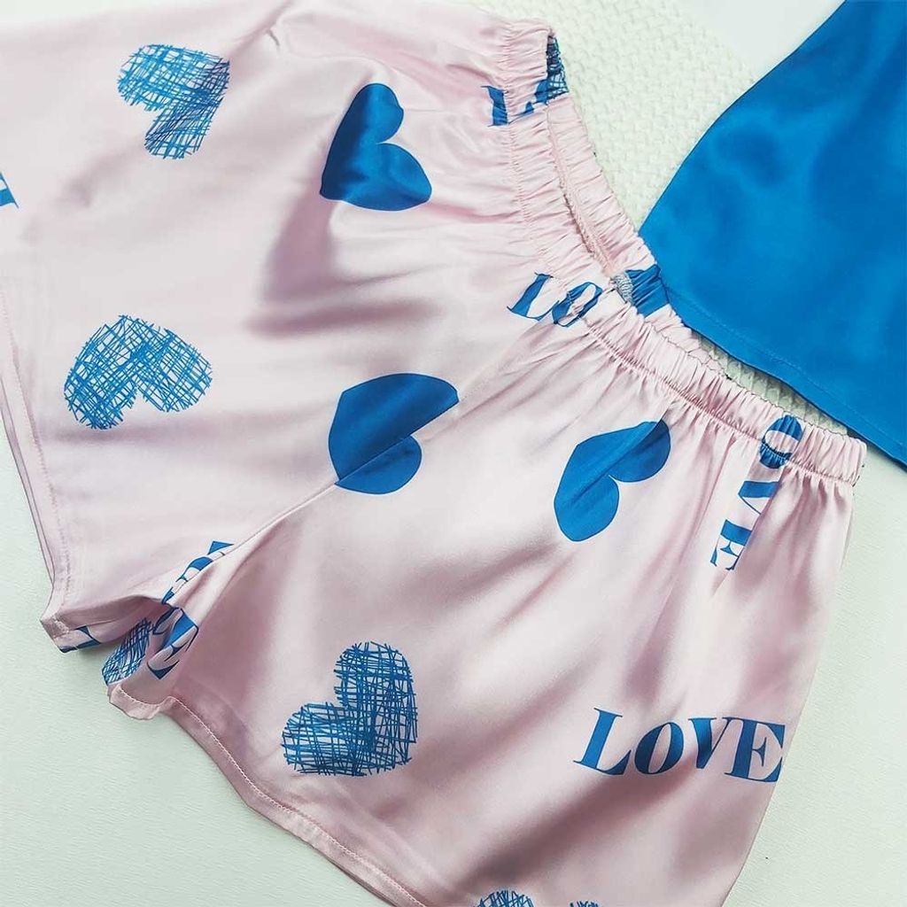 مشخصات لباس خواب زنانه تاپ شورتک طرح قلب 99