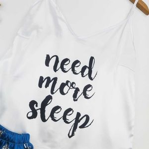 قیمت لباس خواب زنانه تاپ شورتک طرح need more sleep