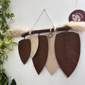 دیوارکوب برگ مکرومه مدرن طرح ماهون