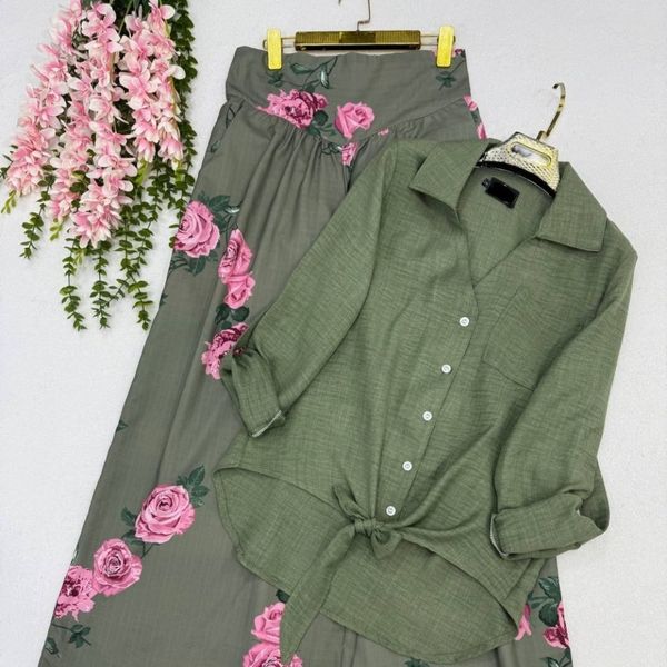 شومیز شلوار گلبو