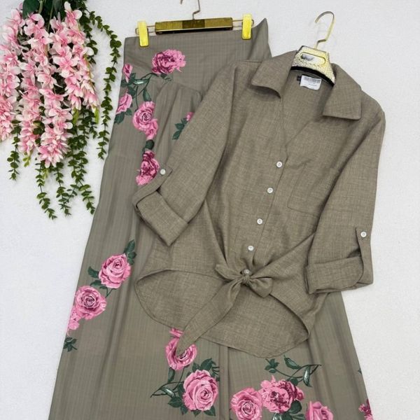 شومیز شلوار گلبو