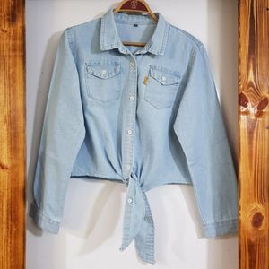 قیمت ارزان شومیز جین گره ای