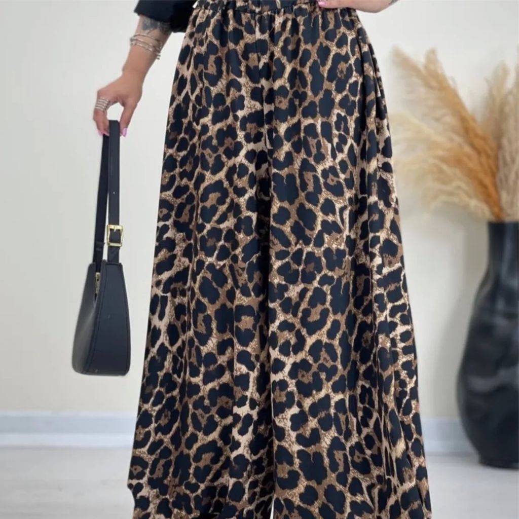 فروش اینترنتی شلوار پلنگی بگ سندبادی زنانه