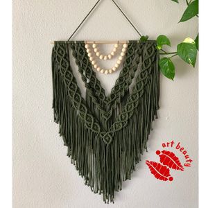 دیوارکوب اویز مکرومه بافی دکوراتیو طرح قاصدک