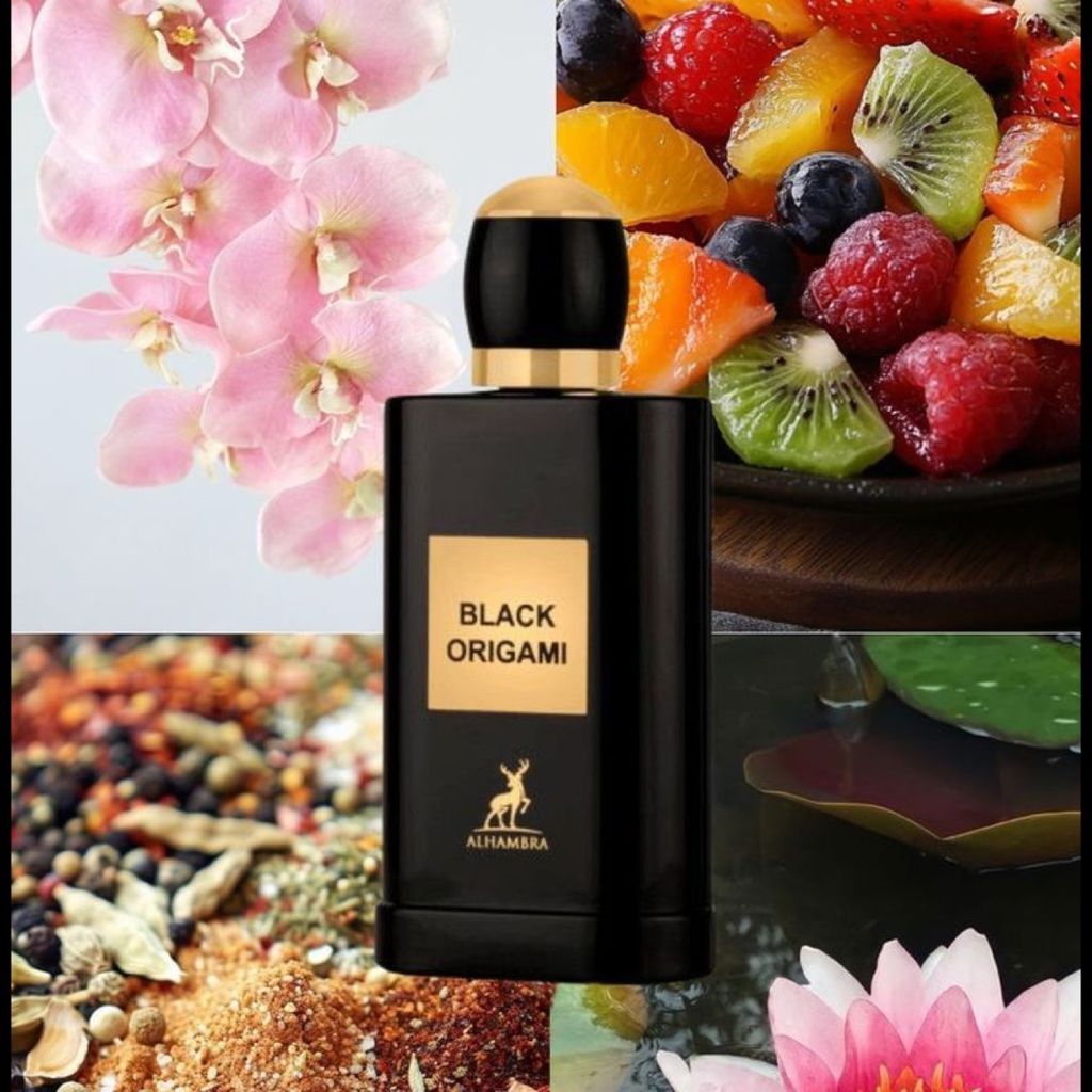 خرید اینترنتی عطر ادکلن الحمبرا بلک اوریگامی (مشابه تام فرد بلک ارکید) | Alhambra Black