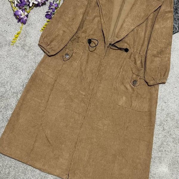 مانتو مخمل کبریتی حنا