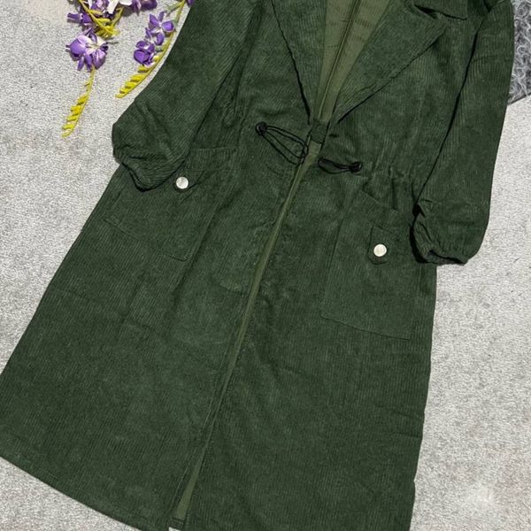 مانتو مخمل کبریتی حنا