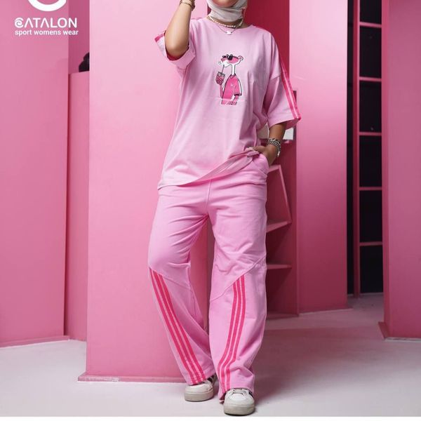 ست پلنگ صورتی