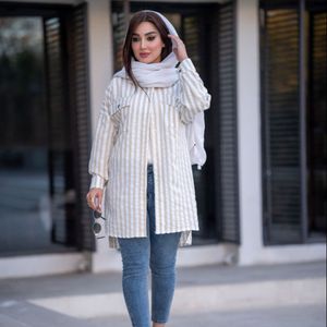 خرید اینترنتی مانتو کراش راه راه