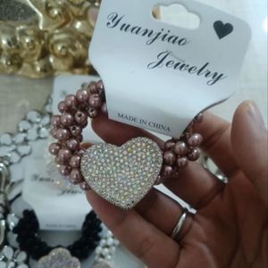 کش مو مرواریدی نگین دار