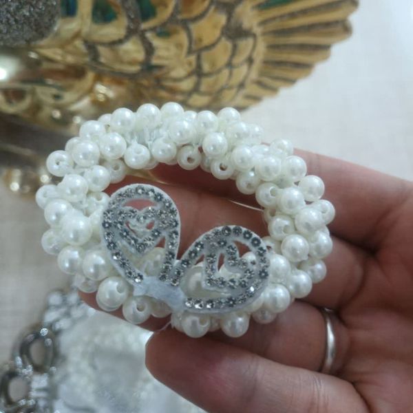 کش مو مرواریدی نگین دار