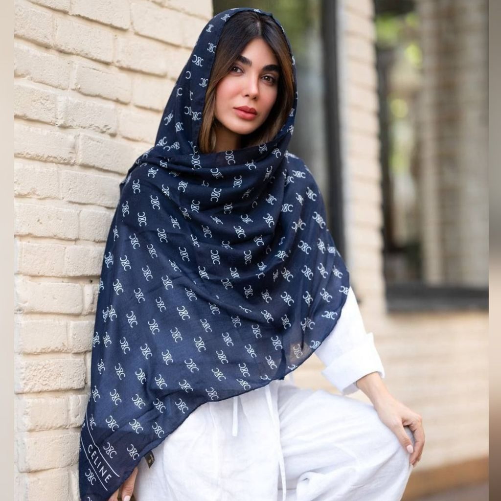 خرید انلاین شال تمام نخ طرح سلین