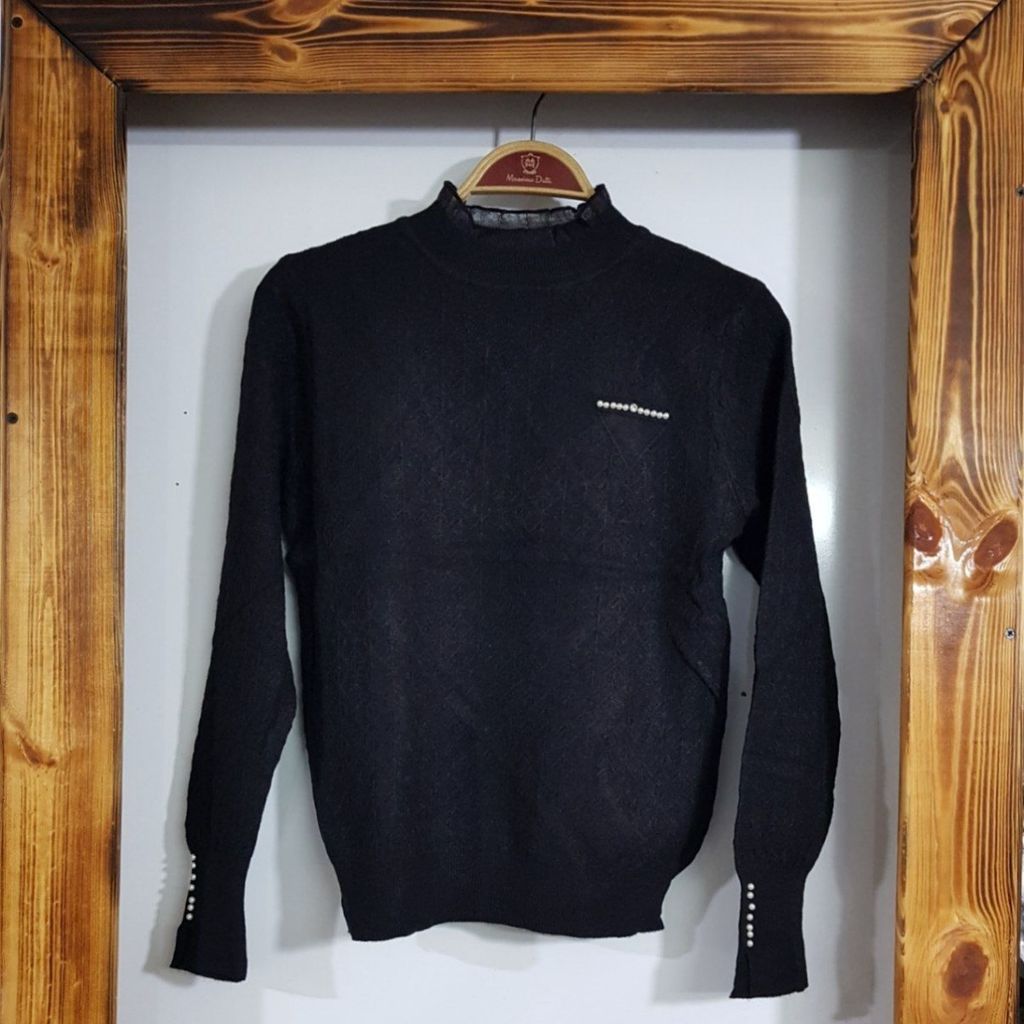 خرید اینترنتی بافت مرواریدی یقه تور