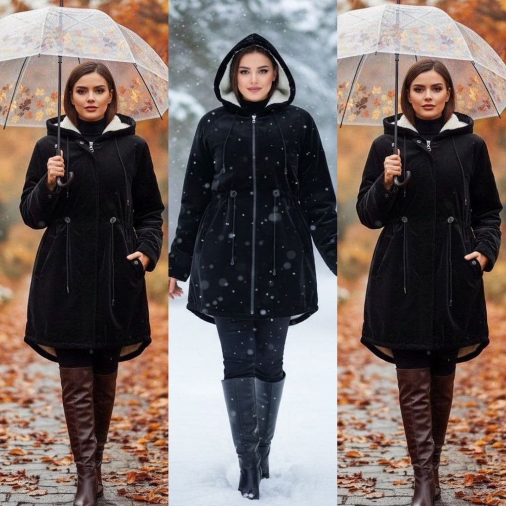 مشخصات کاپشن زنانه طرح ماه بانو