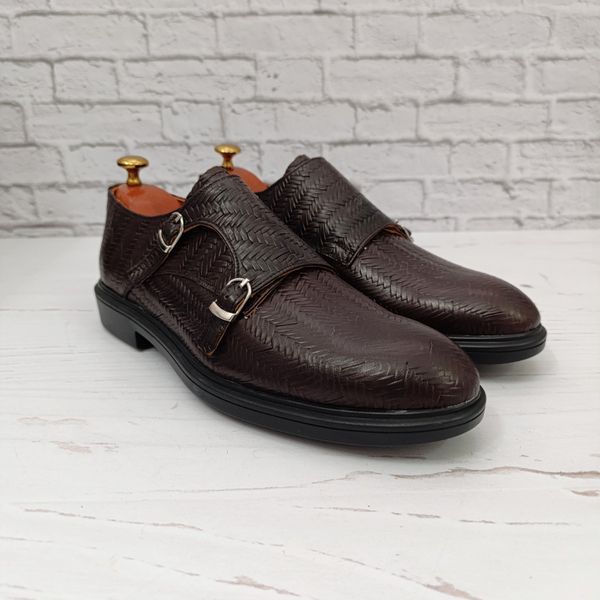 کفش مردانه مجلسی چرم طبیعی مدل آلفردو حصیری ترک