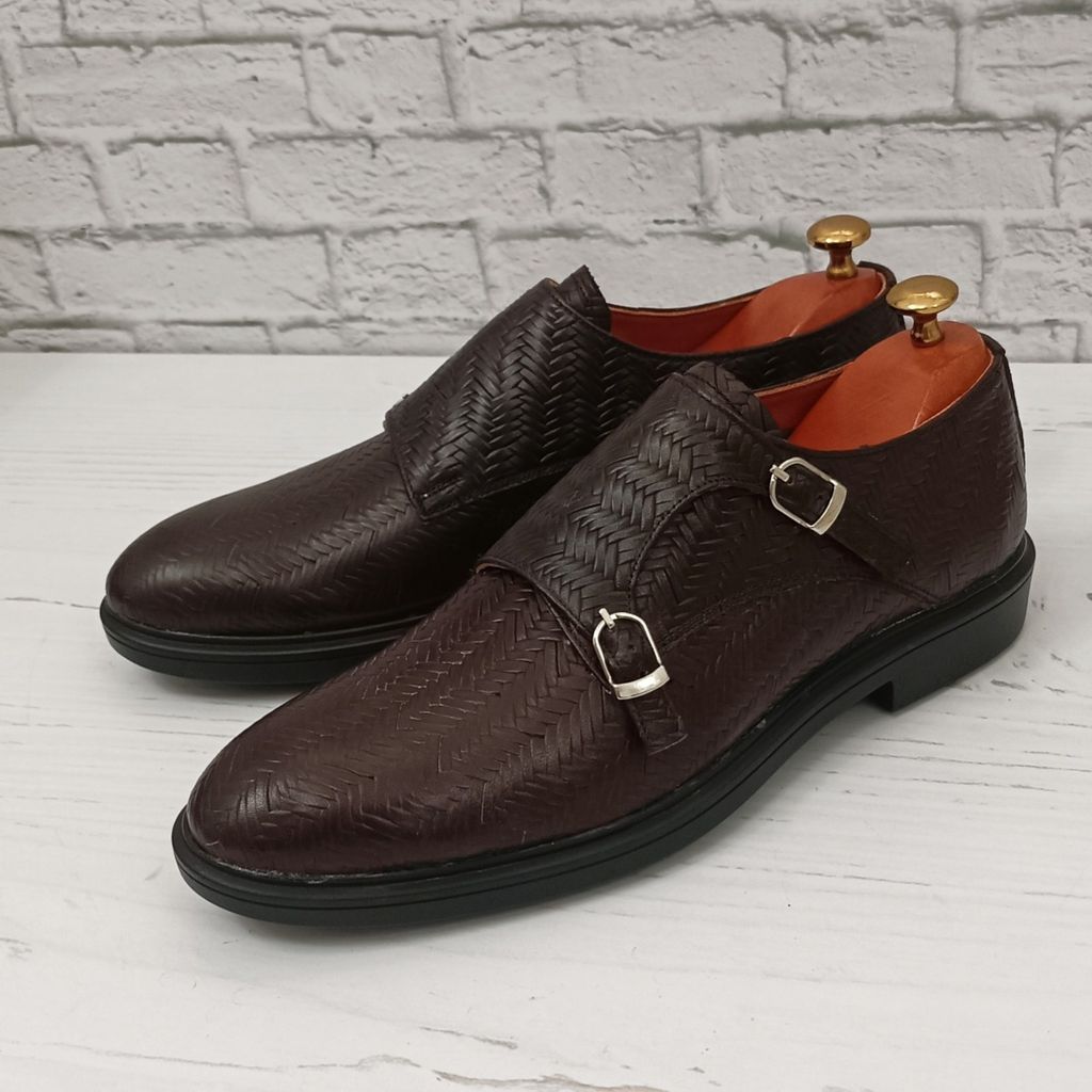 مشخصات کفش مردانه مجلسی چرم طبیعی مدل آلفردو حصیری ترک